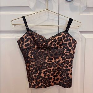 Lioness Brown and Tan Bustier Camisole